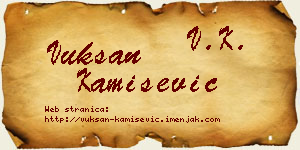 Vuksan Kamišević vizit kartica